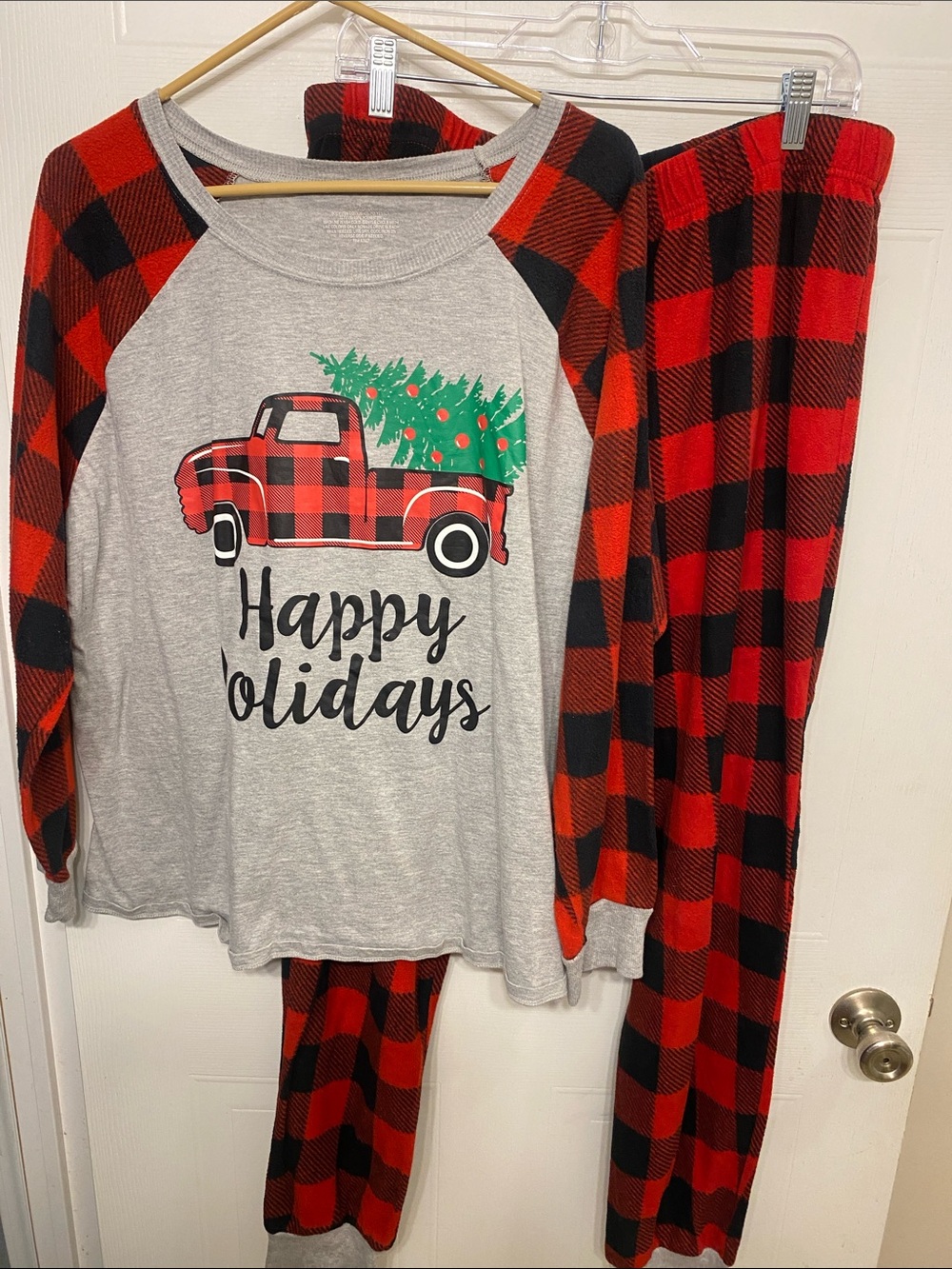 Women's Holiday Plaid Pajama Set - Red Buffalo Check